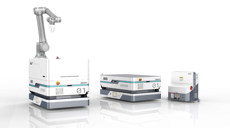 哈希游戏數位開發的自主式移動機器人（AMR250M），搭配全向輪並結合AI演算法、2D LiDAR、3D攝影機等技術，協助客戶實現產線全自動化